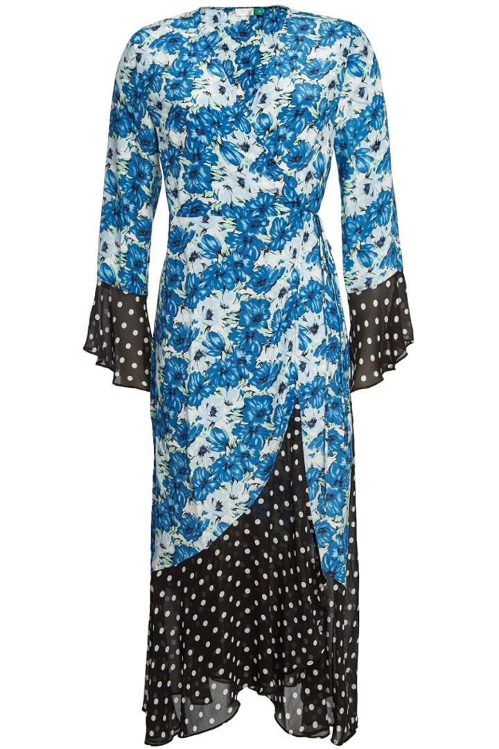 Rixo London Rixo London Luna Printed Silk Wrap Dress