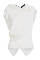 Roland Mouret Roland Mouret Wool Crepe Top With Open Back - White