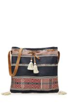 Star Mela Star Mela Billy Woven Cotton Shoulder Bag - Blue