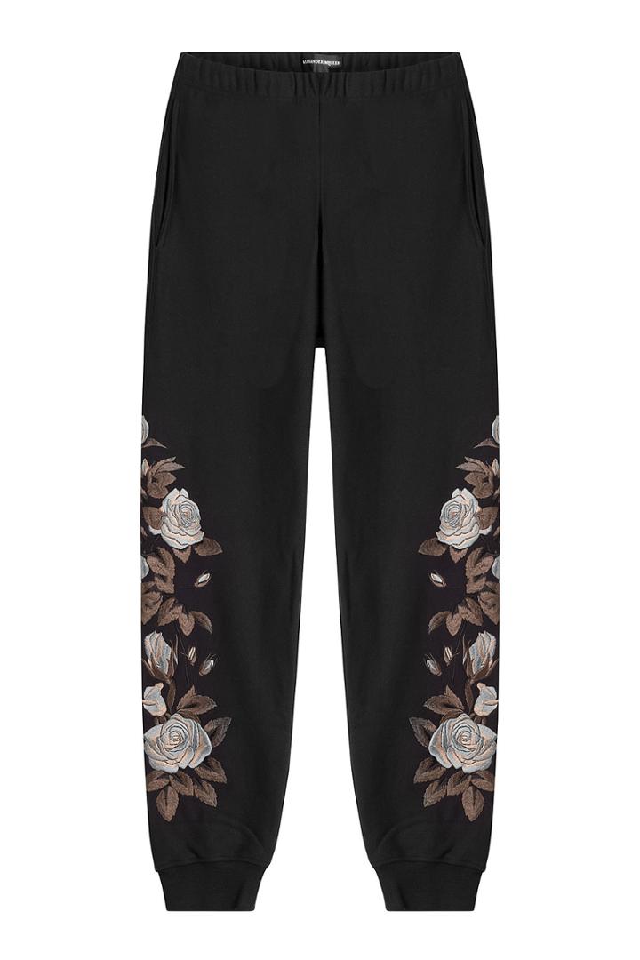 Alexander Mcqueen Alexander Mcqueen Embroidered Cotton Sweatpants