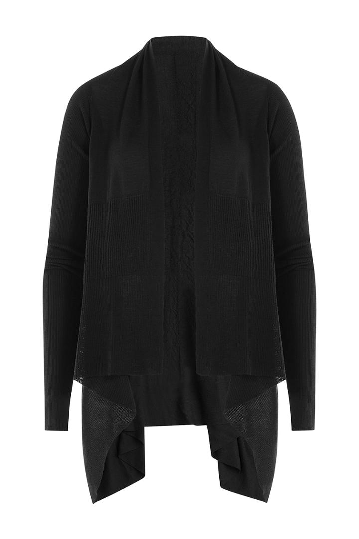 Rick Owens Rick Owens Draped Cotton Cardigan - Black