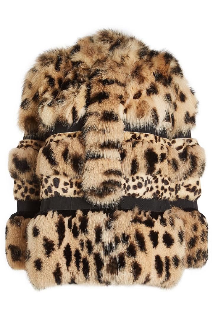 Roberto Cavalli Roberto Cavalli Printed Fox Fur Coat