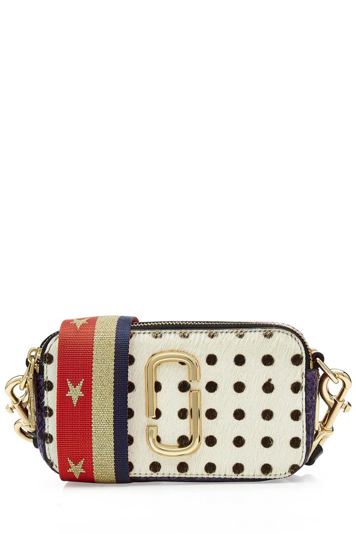 Marc Jacobs Marc Jacobs Polka Dot Snapshot Shoulder Bag In Pony Hair