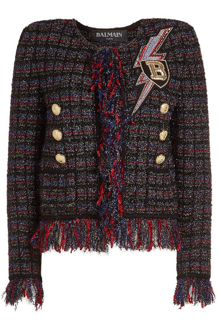 Balmain Balmain Tweed Jacket With Metallic Thread