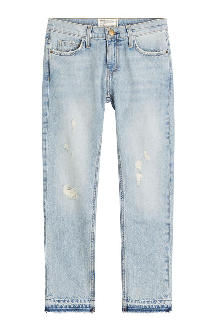 Current/elliott Current/elliott The Cropped Straight Leg Jeans - Blue