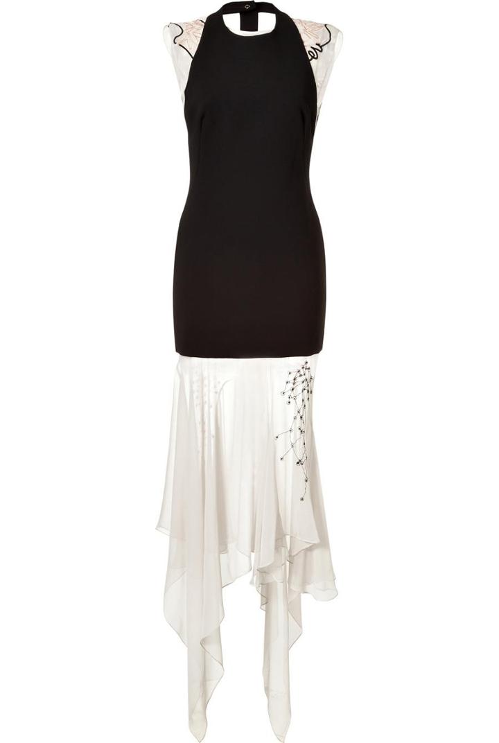 Marios Schwab Mixed Media Cocktail Dress
