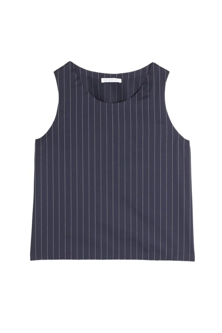 J.w. Anderson J.w. Anderson Pinstriped Wool Top - Blue