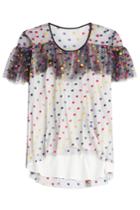 Marco De Vincenzo Marco De Vincenzo T-shirt With Embroidered Tulle Overlay - Multicolor
