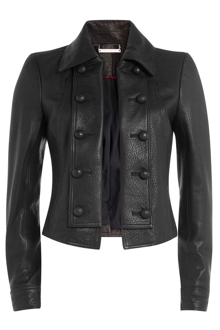 Diane Von Furstenberg Diane Von Furstenberg Leather Jacket - Black