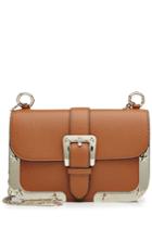 Red Valentino Red Valentino Leather Shoulder Bag With Gold-tone Frame - Brown