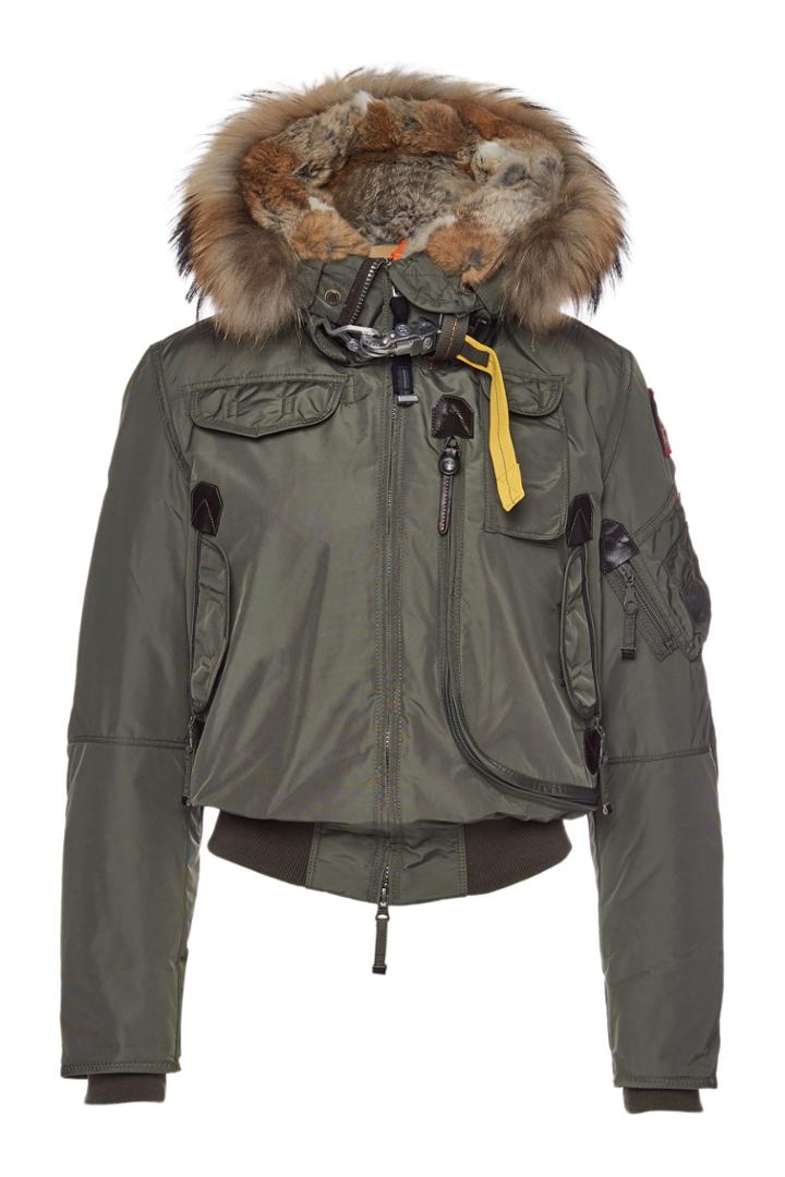 Parajumpers Parajumpers Gobi Down Bomber Jacket With Fur-trimmed Hood