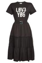 Red Valentino Red Valentino Cotton Dress With Point D'esprit