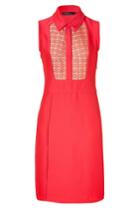 Derek Lam Derek Lam Coral Sleeveless Linen Inset Dress - Red