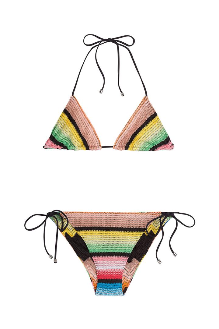Missoni Mare Missoni Mare Crochet Knit Triangle Bikini - Multicolor