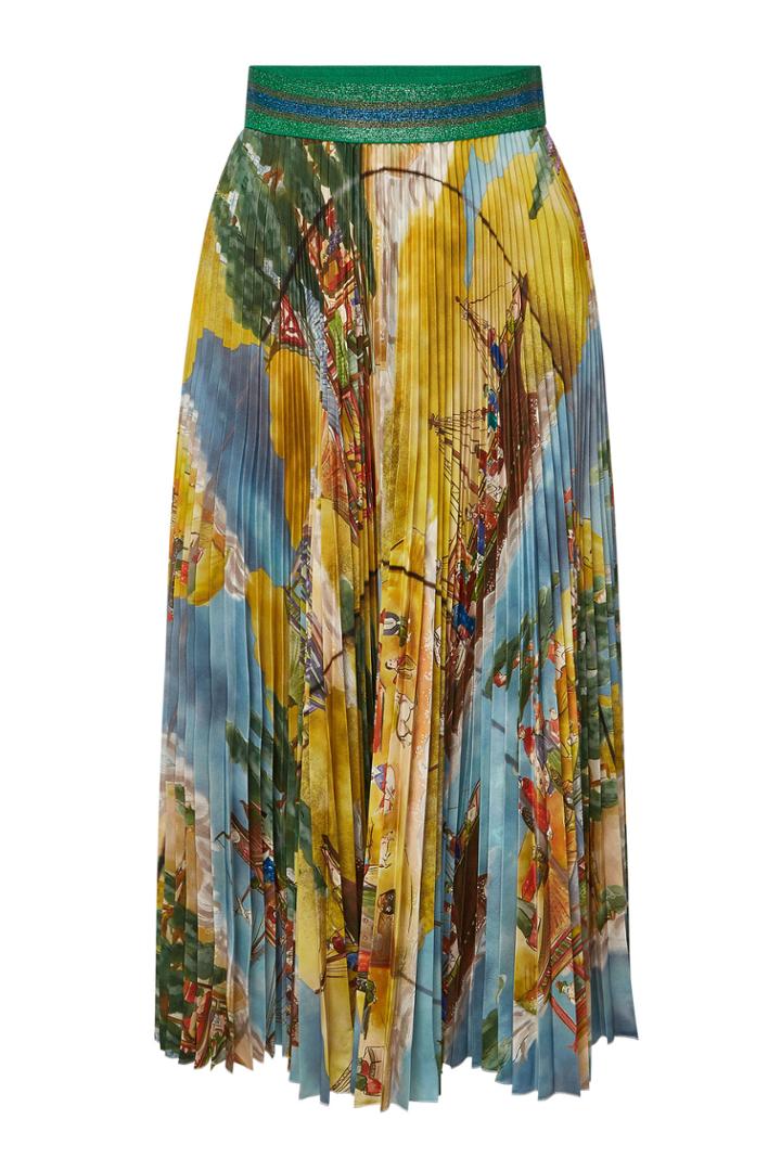 Stella Jean Stella Jean Printed Pleated Skirt
