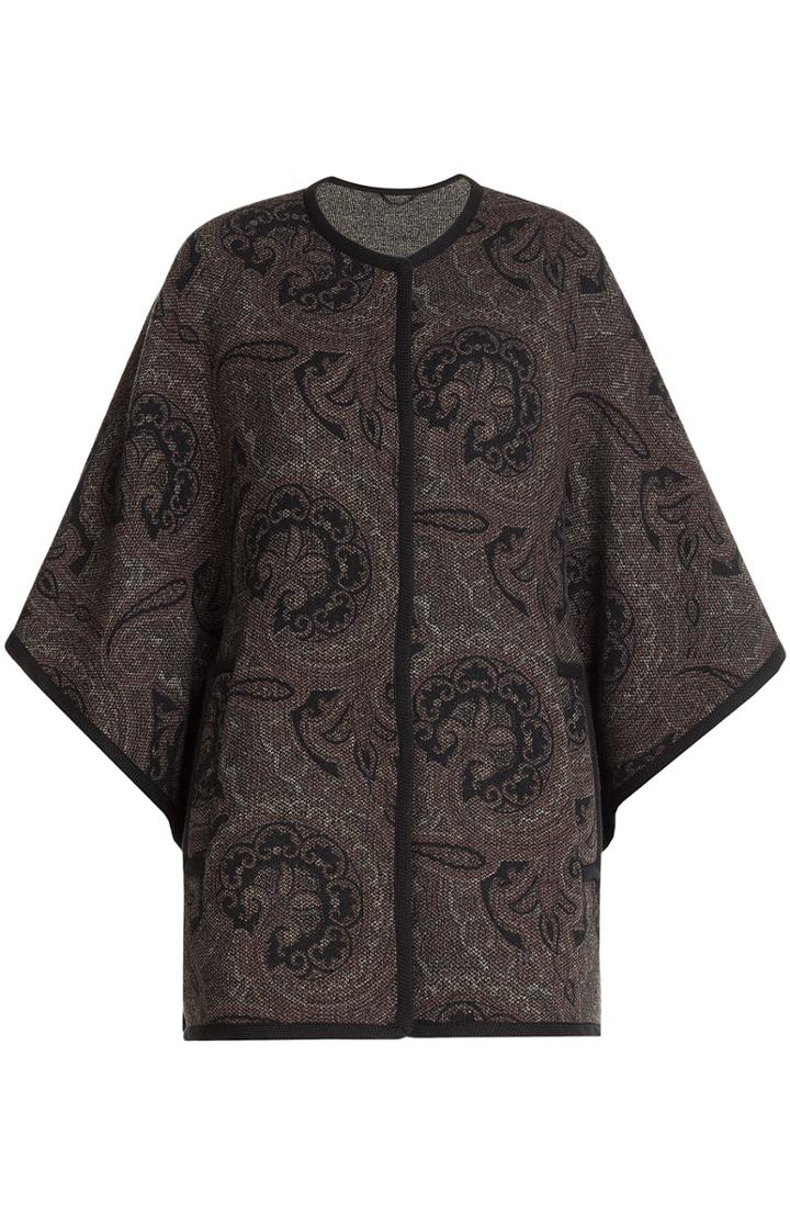Etro Printed Wool Blend Cape