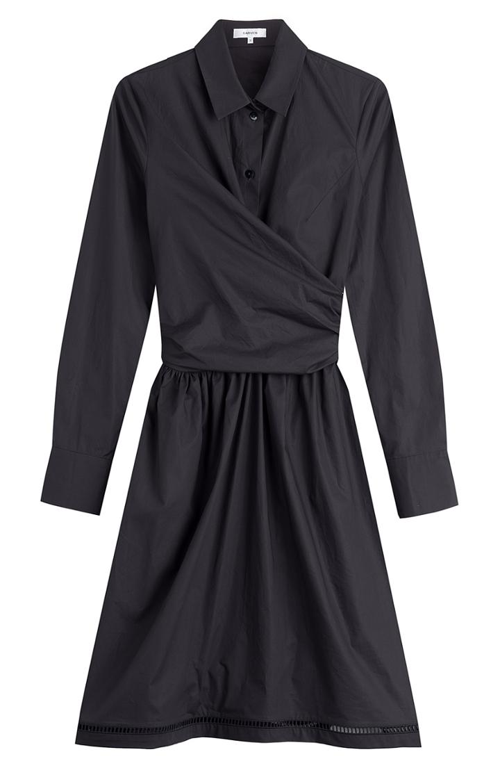 Carven Cotton Poplin Wrap Dress