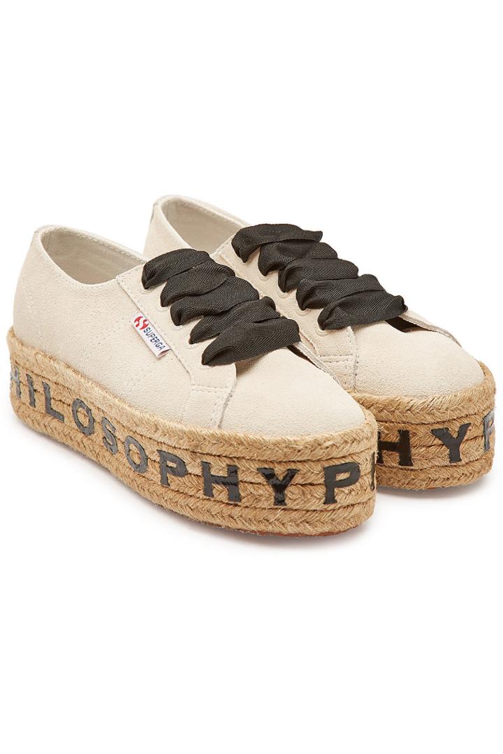 Philosophy Di Lorenzo Serafini Philosophy Di Lorenzo Serafini Suede Platform Espadrille Sneakers