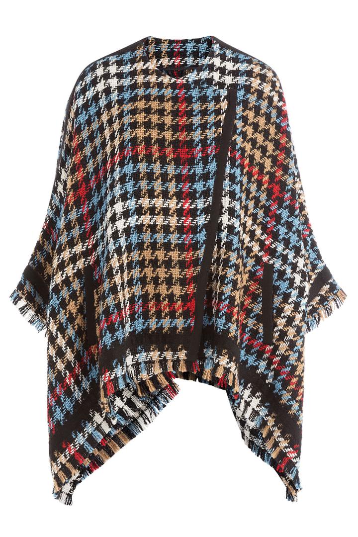 Etro Etro Houndstooth Knit Poncho - Multicolored