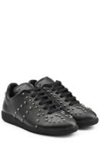 Maison Margiela Maison Margiela Embellished Leather Sneakers - Black