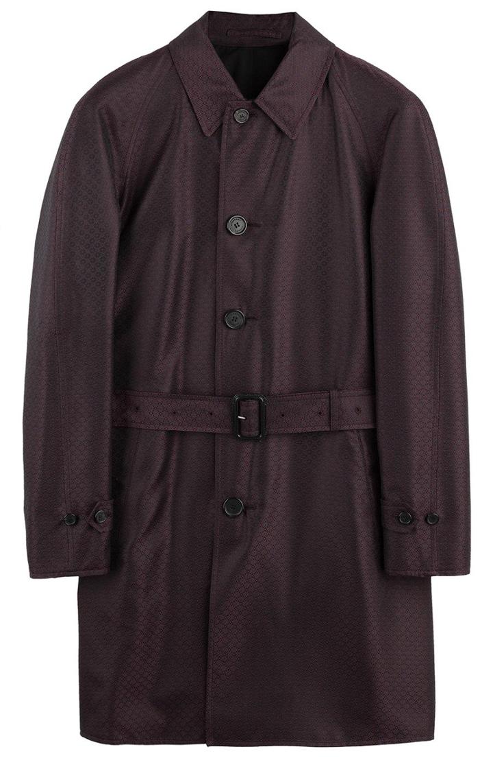 Burberry London Silk Jacquard Trench Coat