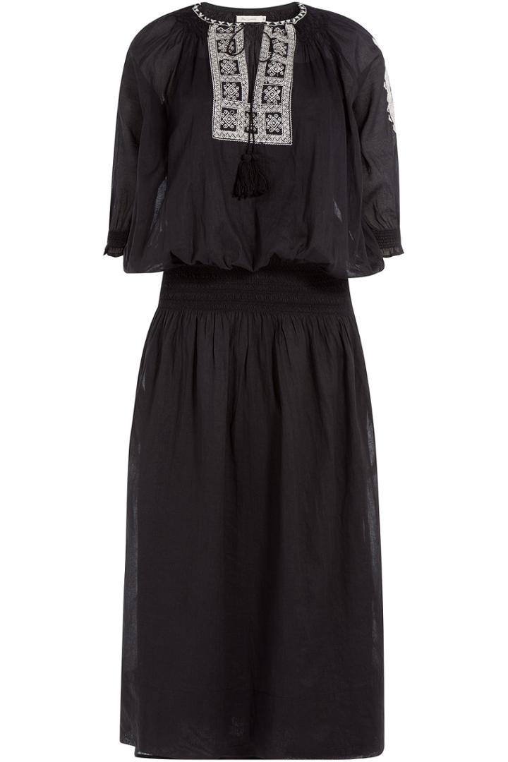 Mes Demoiselles Mes Demoiselles Cotton Dress With Embrodiery - Black