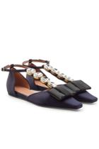 Marni Marni Embellished Satin Flats