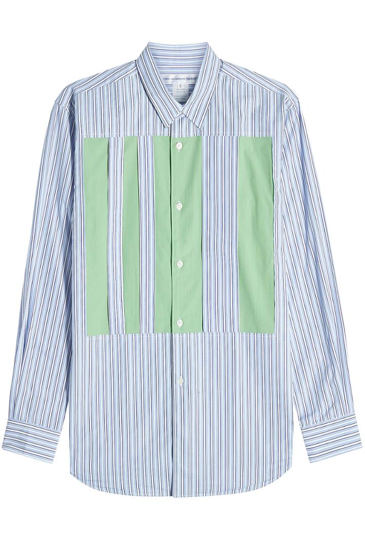 Comme Des Garcons Shirt Comme Des Garcons Shirt Stripes Cotton Shirt With Inserts