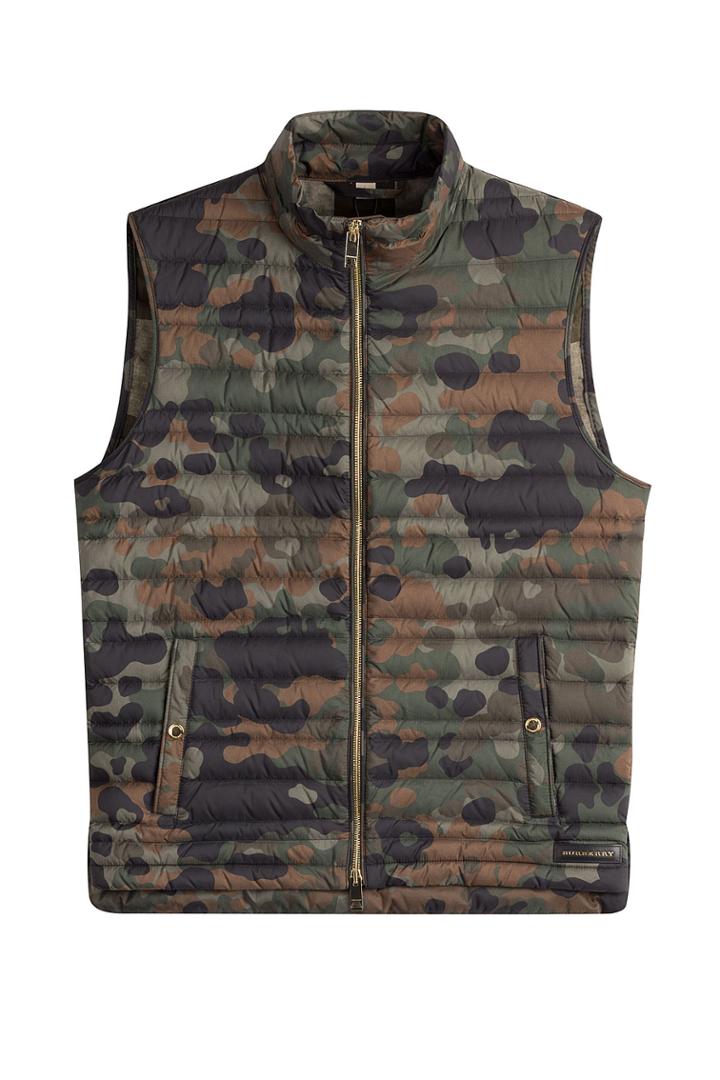 Burberry London Burberry London Printed Down Vest - Green