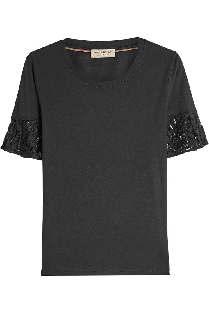 Burberry London Burberry London Cotton T-shirt With Lace