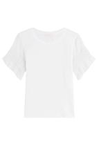 See By Chloé See By Chloé Cotton Top With Transparent Sleeves - White