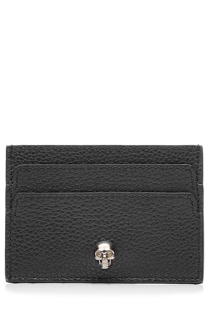 Alexander Mcqueen Alexander Mcqueen Leather Card Holder - Black