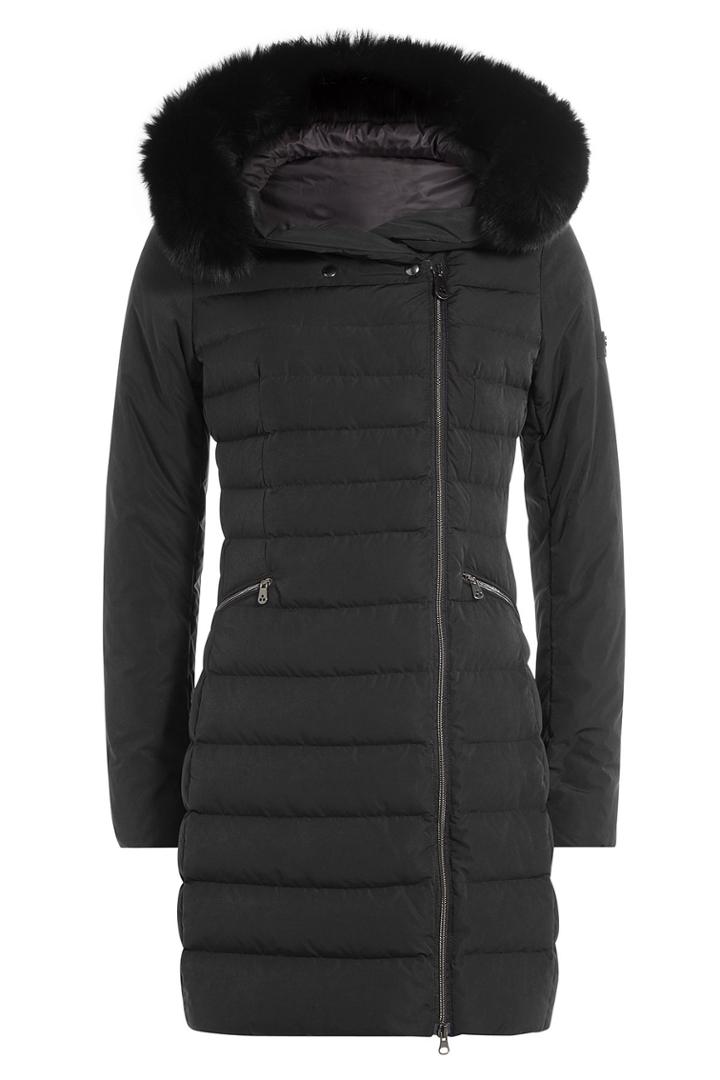 Peuterey Peuterey Down Coat With Fur-trimmed Hood - Black
