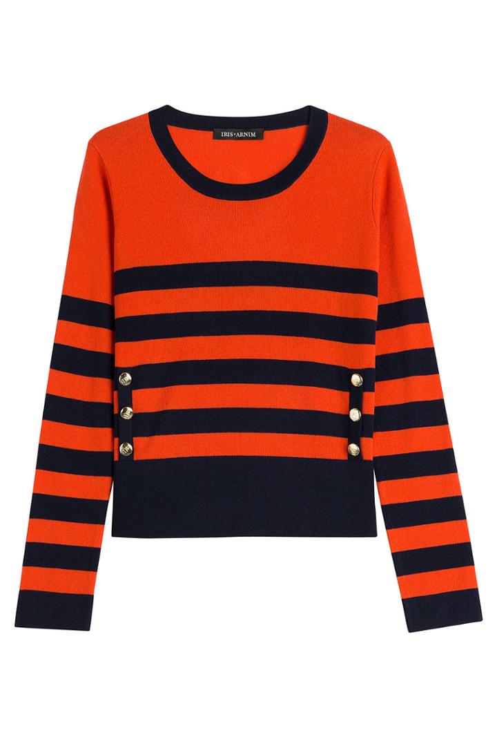 Iris Von Arnim Iris Von Arnim Bold Striped Cashmere Pullover