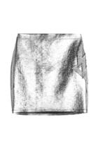 Balmain Balmain Metallic Mini Skirt With Embellishment