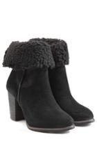 Ugg Australia Ugg Australia Charlee Suede Ankle Boots With Sheepskin - Black