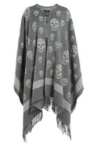 Alexander Mcqueen Alexander Mcqueen Printed Wool Cape