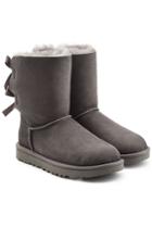 Ugg Australia Ugg Australia Short Bailey Bow Shearling Lined Suede Boots