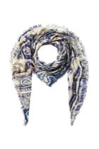 Faliero Sarti Faliero Sarti Printed Scarf With Silk, Cotton And Cashmere - Blue