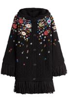 Red Valentino Red Valentino Embroidered Virgin Wool Cardigan - Black