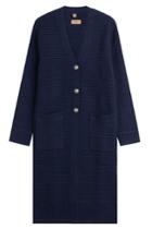 True Religion True Religion Wool-cashmere Long Cardigan - Blue
