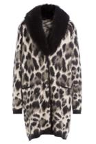 Roberto Cavalli Roberto Cavalli Fleece Wool And Mohair Cardigan Coat
