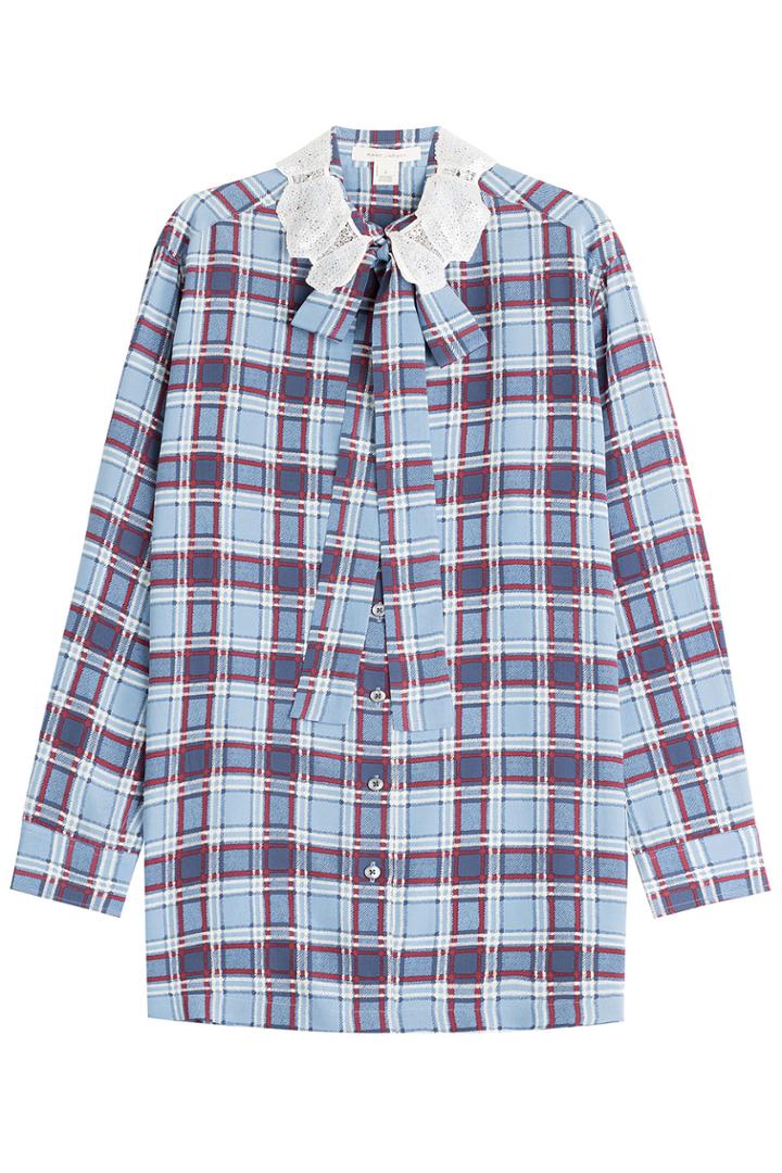 Marc Jacobs Marc Jacobs Printed Cotton Shirt With Sequin Collar - Blue