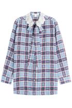 Marc Jacobs Marc Jacobs Printed Cotton Shirt With Sequin Collar - Blue