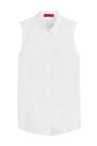 Hugo Hugo Stretch Cotton Sleeveless Shirt - White