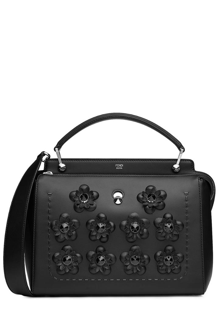 Fendi Fendi Dotcom Flowerland Leather Shoulder Bag