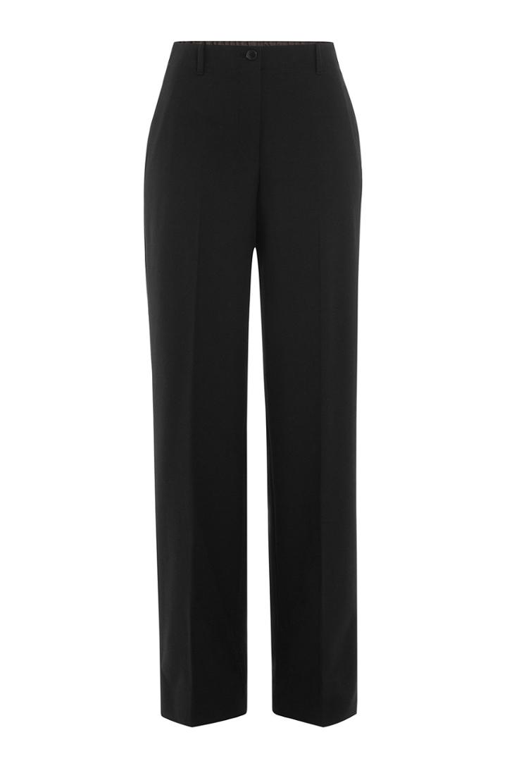 Helmut Lang Helmut Lang Wide Leg Wool Trousers - Black