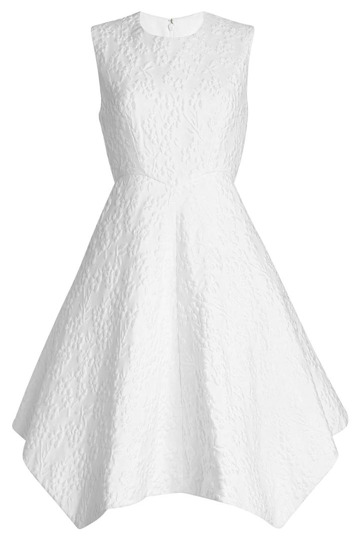 Delpozo Delpozo Embroidered Dress In Linen