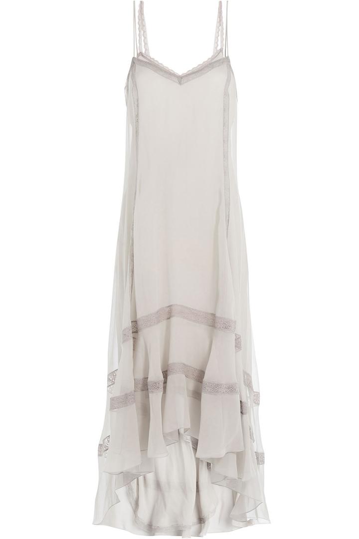 Philosophy Di Lorenzo Serafini Philosophy Di Lorenzo Serafini Silk Slip Dress With Lace