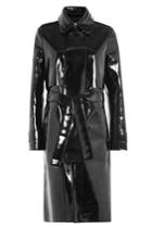 Carven Carven Patent Coat With Belt